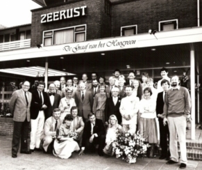 Alle vooraanstaande wijnkopers uitgenodigd voor 50-jarig bestaan van Badhotel Zeerust in Noordwijk in 1984